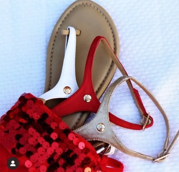 Red Genuine Leather
