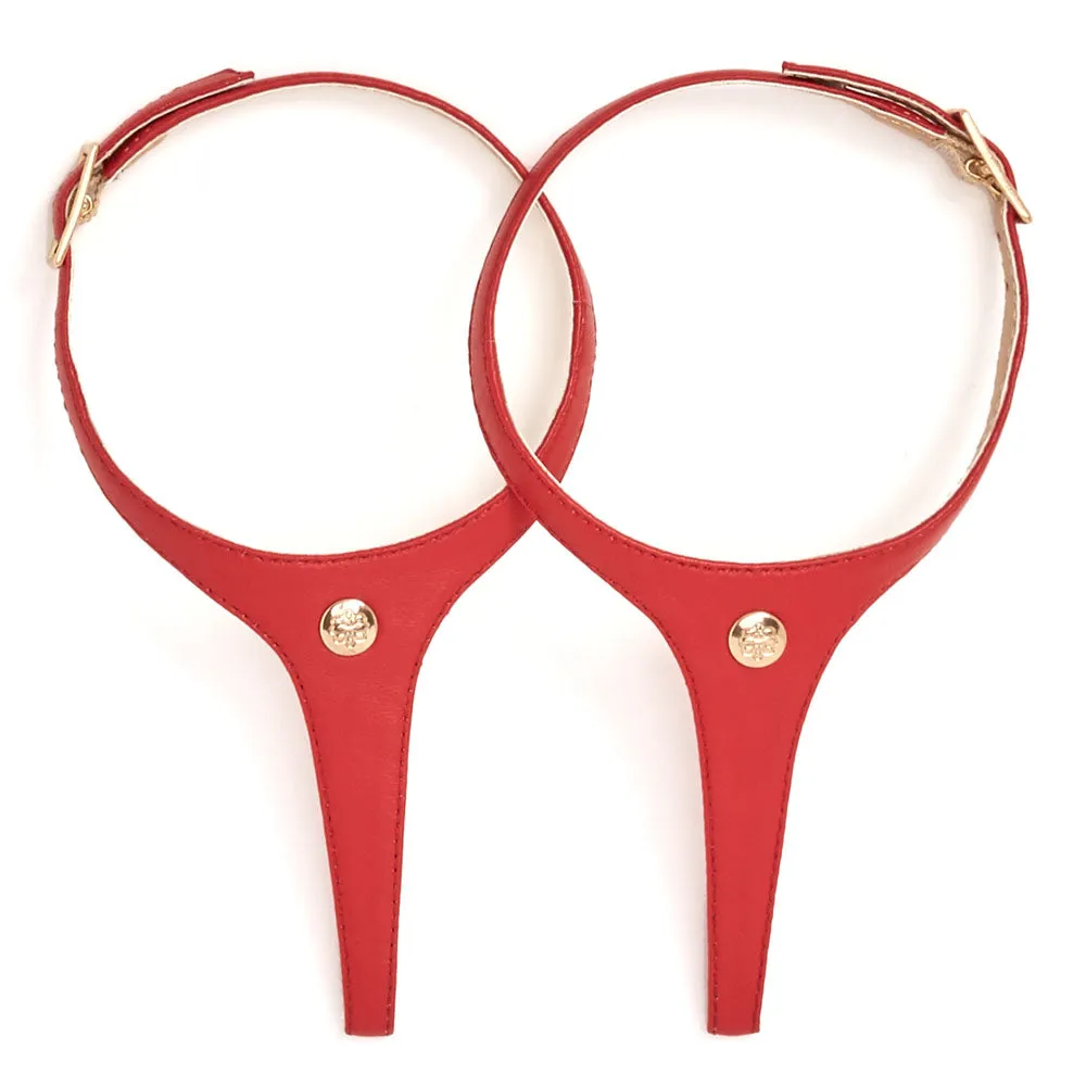 Red Genuine Leather