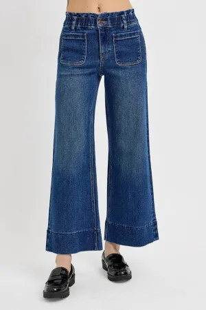 RISEN Dark Wash Wide Leg Jeans