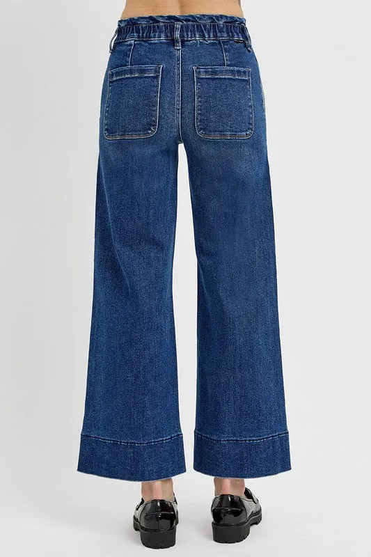 RISEN Dark Wash Wide Leg Jeans