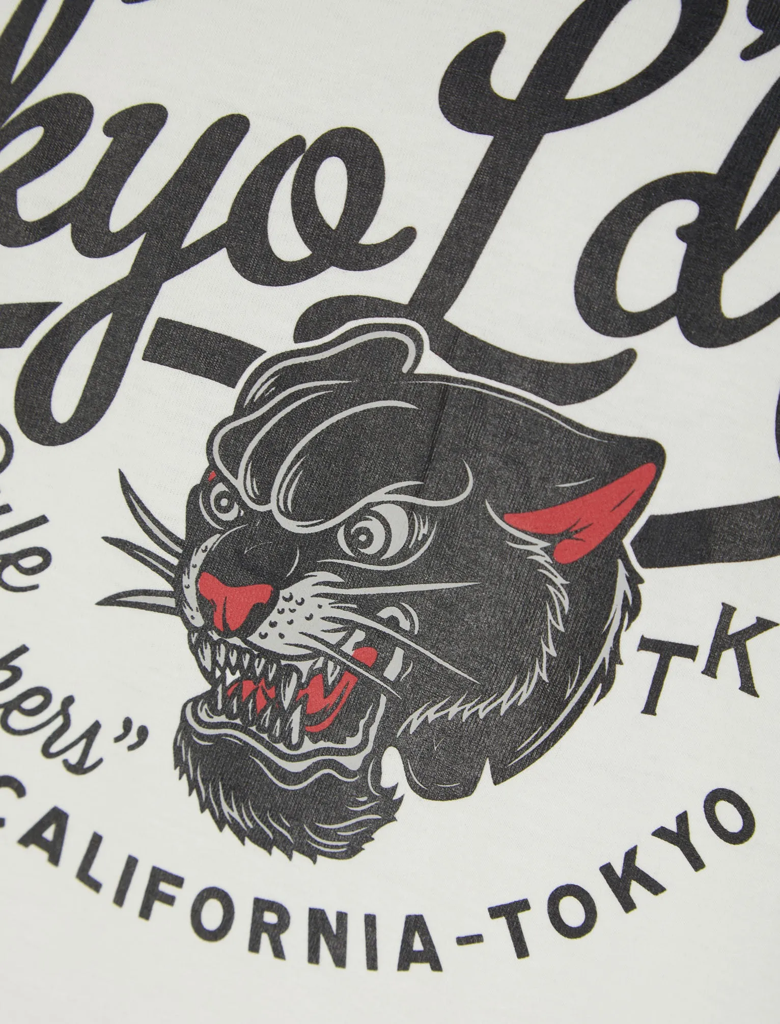 Rule Breaker Motif Cotton Jersey T-Shirt In Snow White - Tokyo Laundry