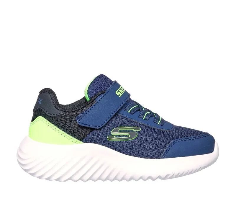 Skechers Boys Bounder-Trezic Trainer Navy/Lime