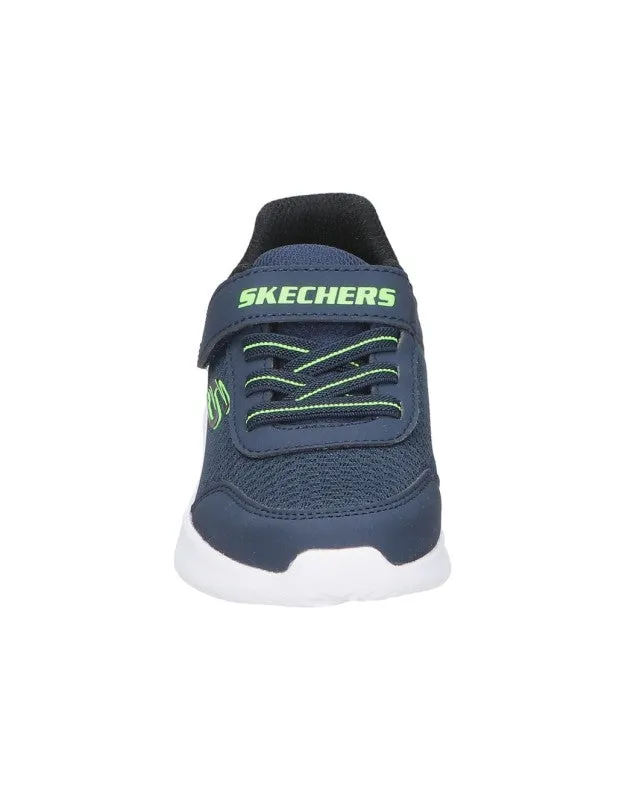 Skechers Boys Bounder-Trezic Trainer Navy/Lime