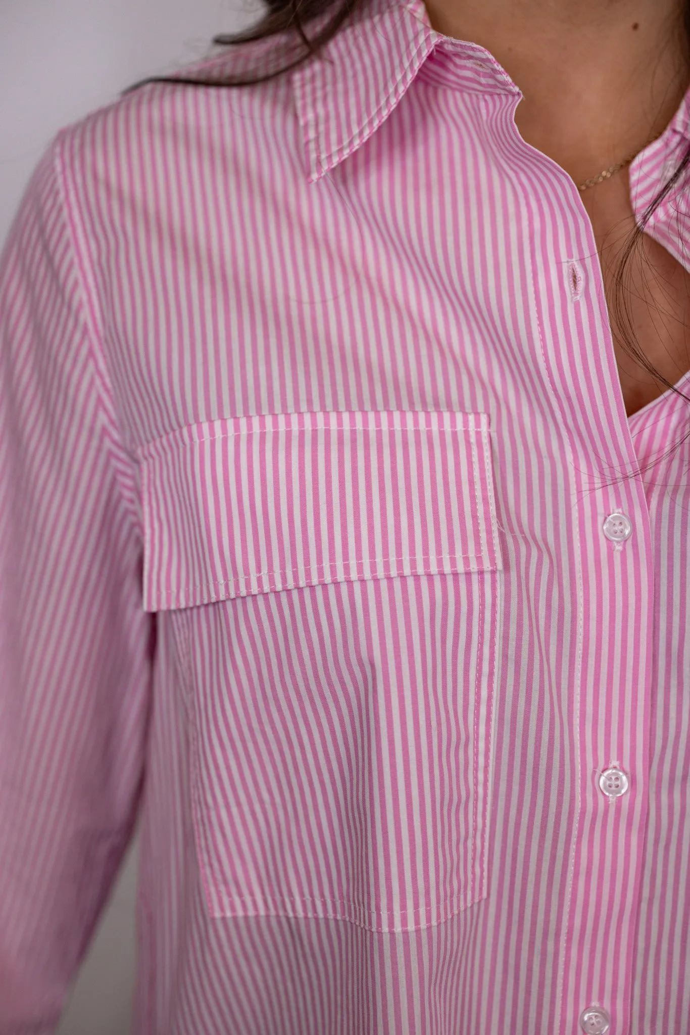Sunny Days Pink Striped Top