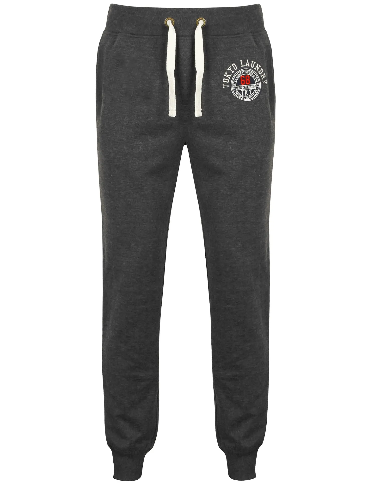 Tigerton Falls Cuffed Joggers in Charcoal Marl - Tokyo Laundry