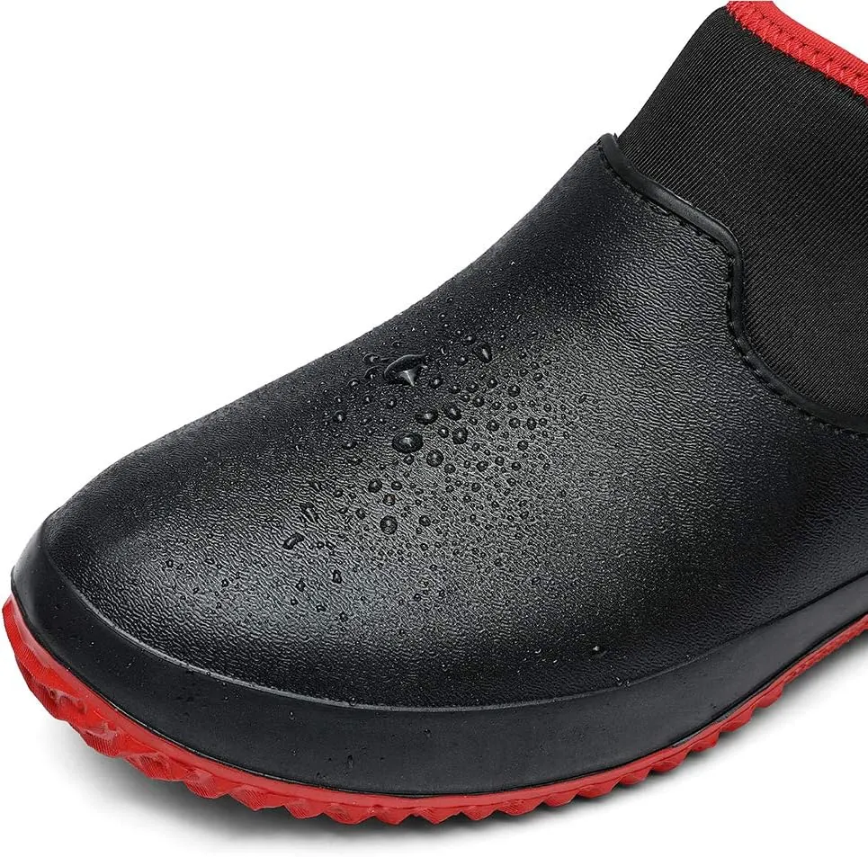 Unisex Waterproof Garden Shoes Womens Rain Boots Mens Car Wash Footwear Camp Booties for Camping, Gardening and Yard Work