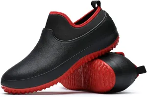 Unisex Waterproof Garden Shoes Womens Rain Boots Mens Car Wash Footwear Camp Booties for Camping, Gardening and Yard Work
