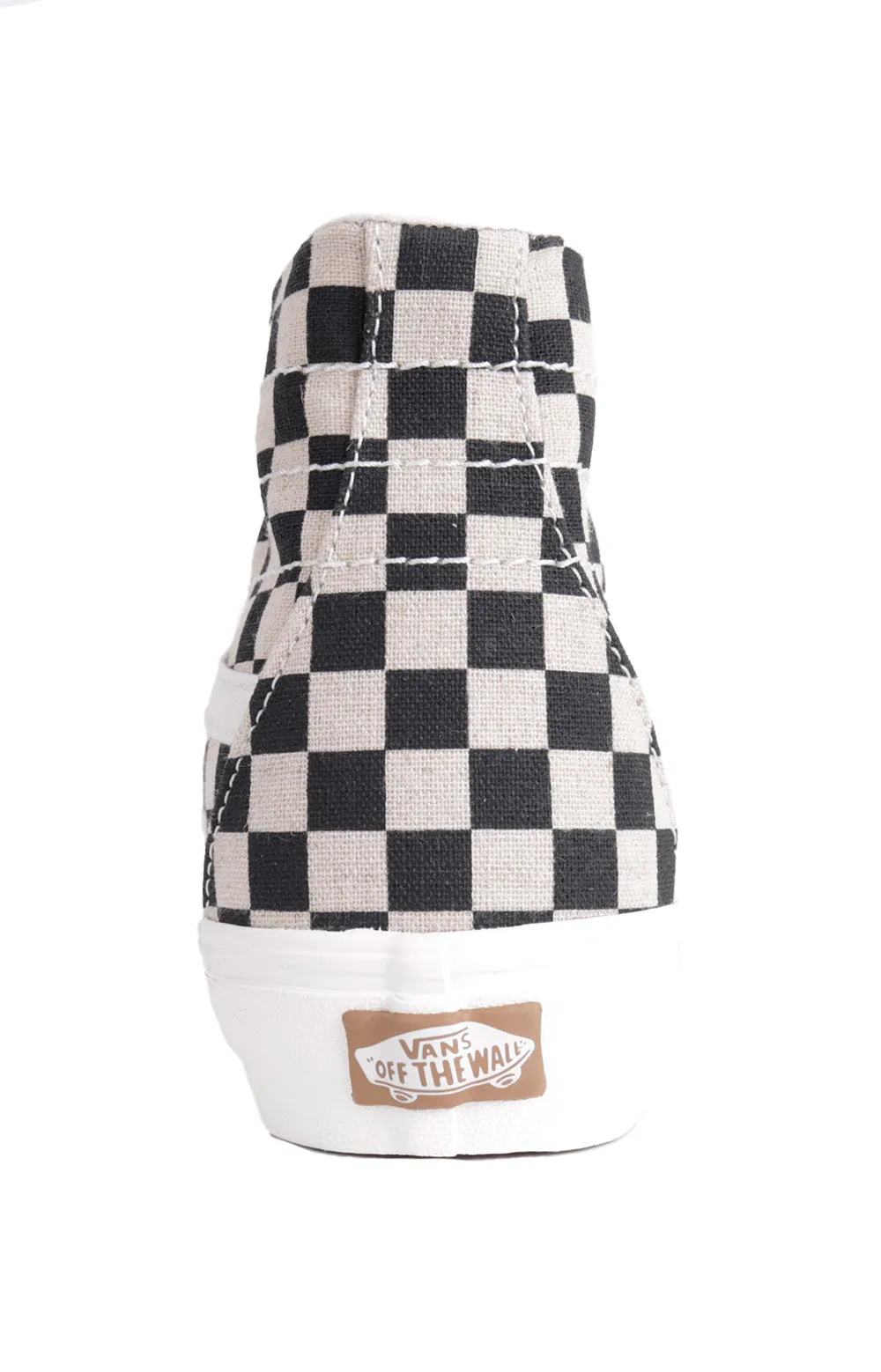 Vans Eco Theory Checkerboard Sk8 Hi Tapered Shoes Canvas