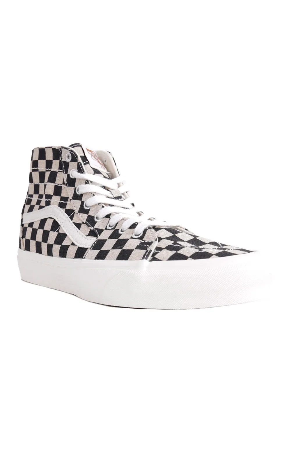 Vans Eco Theory Checkerboard Sk8 Hi Tapered Shoes Canvas