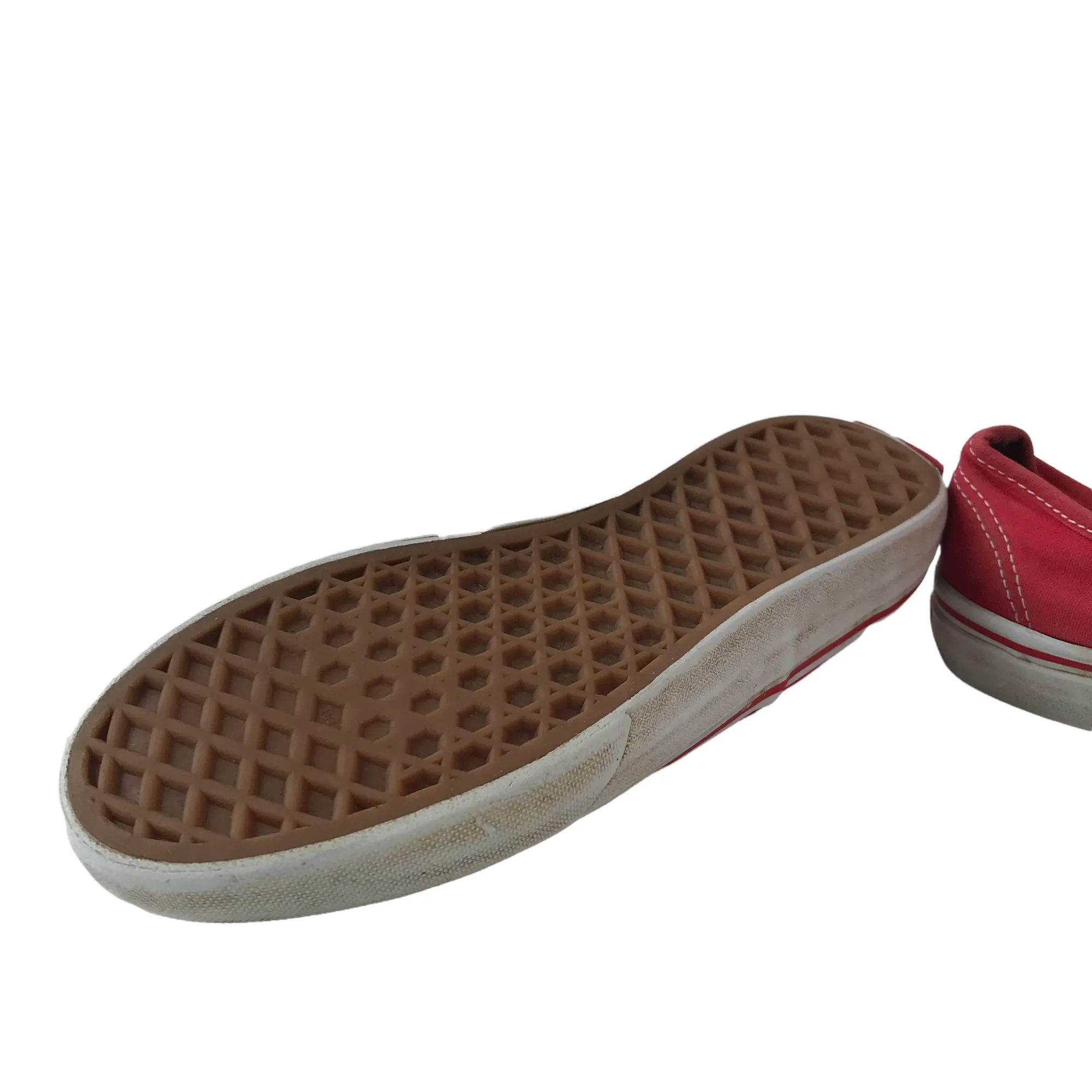 Vans Red Canvas Trainers Shoe Size 1