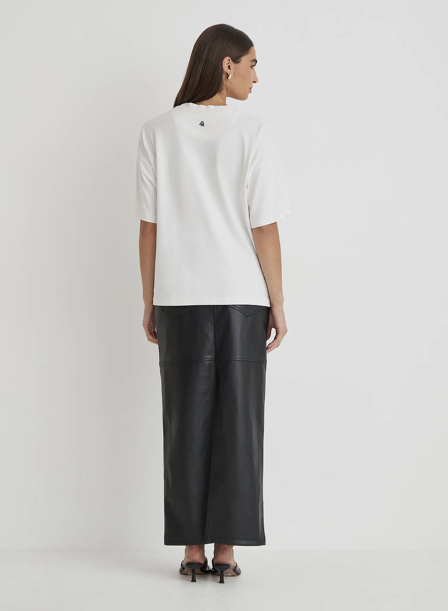 White Fourth Branded Oversized T-Shirt- Hannah