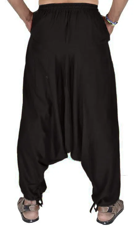 Whitewhale Men's Rayon Solid Harem Pants Yoga Trousers Hippie Pant