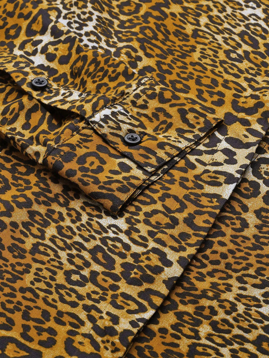 Women Mustard Printed Viscose Rayon Regular Fit Formal Shirt
