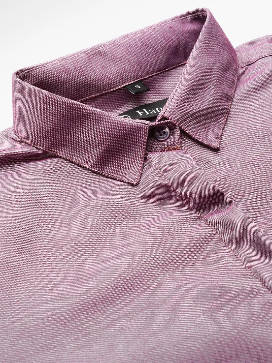Women Purple Solid Pure Cotton Slim Fit Formal Shirt