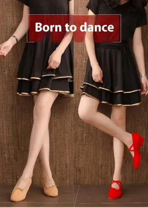 Women's Jazz Shoes Lace-up Ballet Sneakers Professional Training Indoor and Outdoor Distinction Dance Shoes Platform Walking Two-Point Dance Sneakers